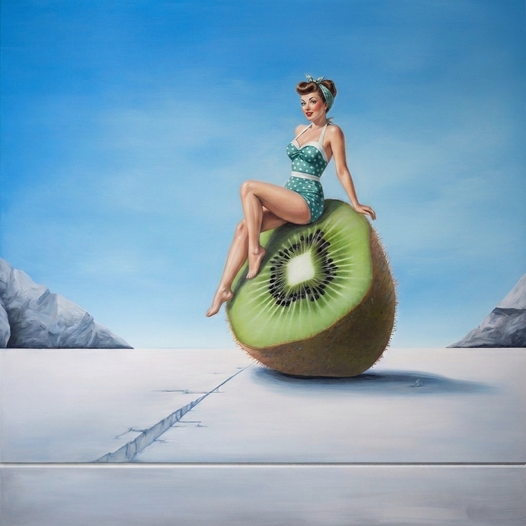 Top on the kiwi