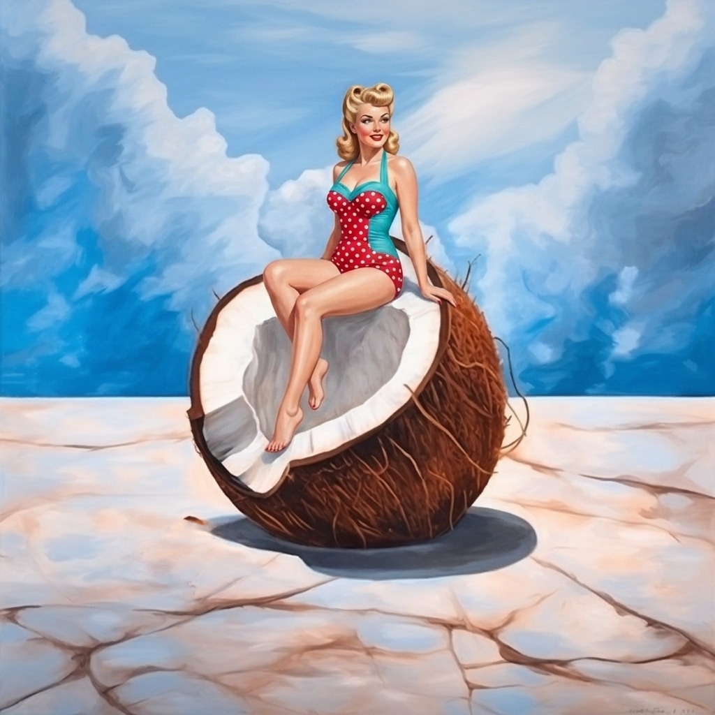 Top on the coconut